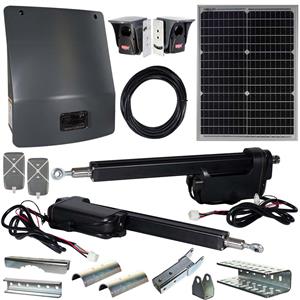 USAutomatic Sentry 300 Series Dual Swing Gate Opener Kit - 30 Watt Panel
